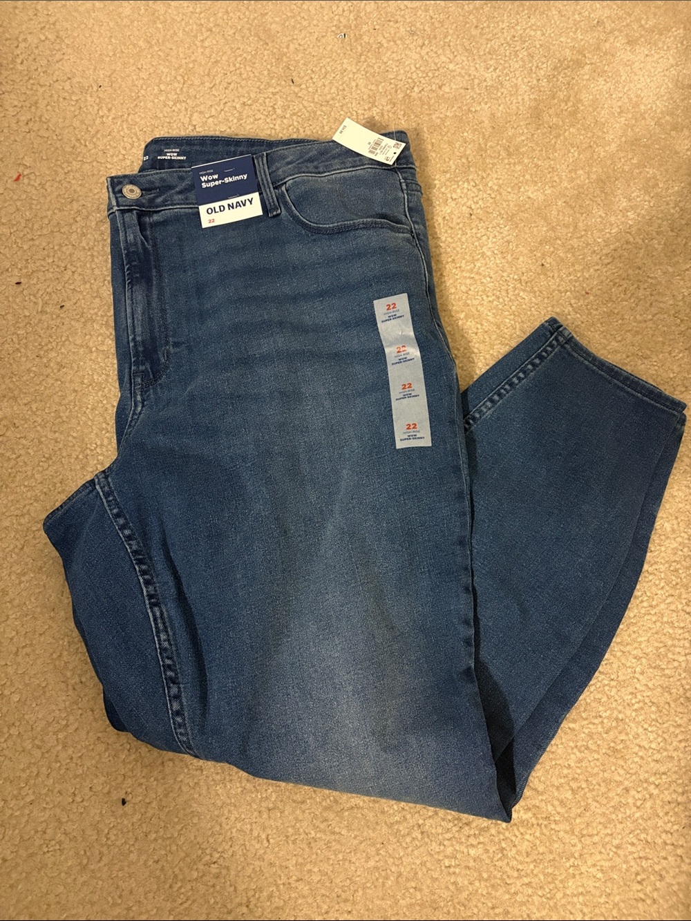 Old Navy Denim High-Rise Skinny Jeans in Medium Wash Blue